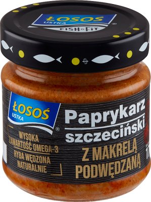 Salmon Ustka paprykarz Szczecinski with smoked mackerel