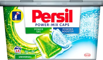 Persil Power-Mix Kappen konzentrierte Mittelkapseln zum Waschen weißen Stoffen 14 Kapseln