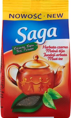 hoja de té negro Saga