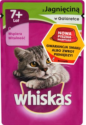 Whiskas Senior z jagnięciną karma pełnoporcjowa dla starszych kotów powyżej 7. roku życia saszetka