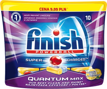 Finish Powerball QuantumMax tabletki do zmywarki 10 szt. lemon sparkle