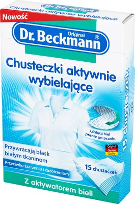 Доктор Бекман вытирает активно отбеливания белых тканей