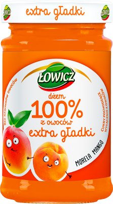 Łowicz jam 100% fruit 235g apricot & mango