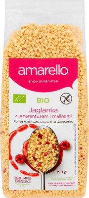 Amarello Jaglanka with amaranth and raspberries BIO