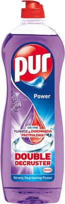 Pur Power dishwashing liquid removes grease and caked lavender & white vinegar