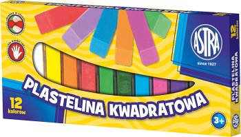 Astra Plastelina kwadratowa 12 kolorów