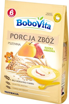 BoboVita porcja zbóż kaszka pszenna jabłkowa