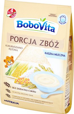 BoboVita porcja zbóż kaszka mleczna kukurydziano-ryżowa