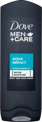 Dove Men + Care shower gel to wash your face and body aqua impact