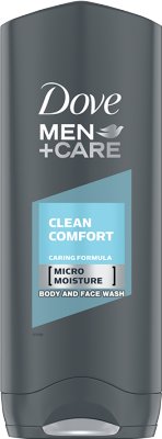 Dove Men + Care shower gel to wash your face and body clean comfort