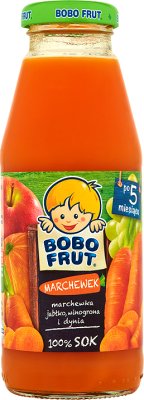 Bobo Frut jugo de zanahoria, manzana, uvas y calabaza