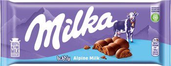 Milka czekolada mleczna z mleka alpejskiego w środku napowietrzona Bubbly