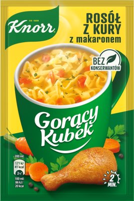 Knorr Gorący Kubek zupa w proszku rosół z kury z makaronem