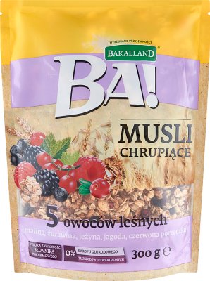 Bakalland Muesli crujiente de 5 frutas del bosque