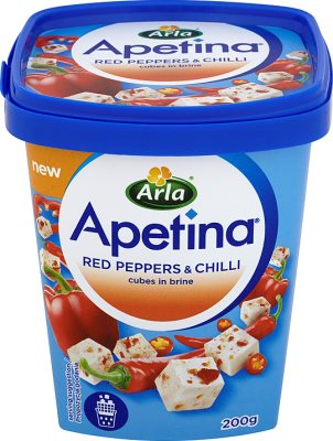 Arla Apetina ser typu sródziemnomorskiego w kostkach z czerwoną papryką i chilli