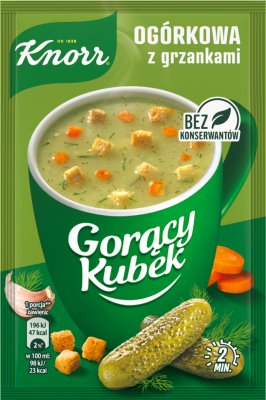 Knorr Gorący Kubek zupa w proszku ogórkowa z grzankami