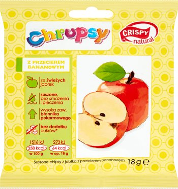 Knusprige Natur Chrupsy Getrocknete Chips mit Apfelmus Banane