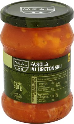 habas Agrovita en salsa de tomate con chorizo ​​y tocino
