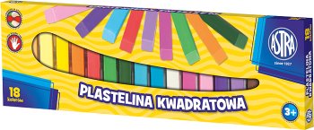 Astra Plastelina kwadratowa 18 kolorów