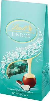 Lindt Lindor praline with milk chocolate with coconut filling
