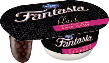 Danone Fantasia black Jogurt kremowy z kulkami w ciemnym kakao