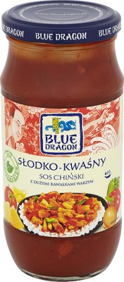 Blue Dragon Sos chiński słodko-kwaśny z dużymi kawałkami warzyw