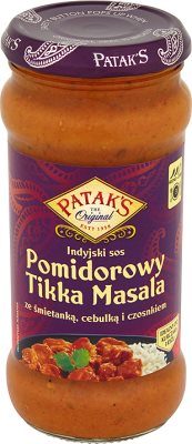Original Tikka Masala Indian salsa cremosa de tomate y crema de patak con un toque de limón y cilantro