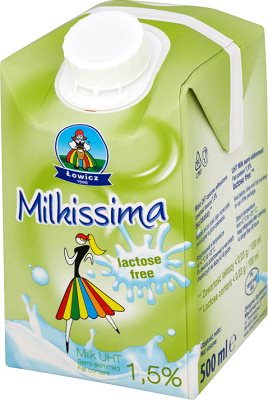 Łowicz Mleko Milkissima UHT bez laktozy 1,5%