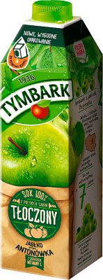 el jugo exprimido de las manzanas Tymbark en este Antonówka con vitamina C