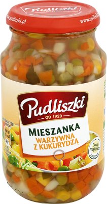 Mélange de légumes Pudliszki avec du maïs