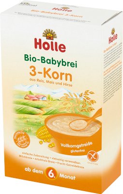 Holle Kaszka 3 ziarna ryż,kukurydza,proso BIO