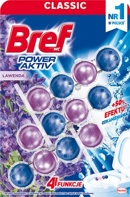 Bref Power Aktiv zawieszka do WC 4 Function formula Mega Pack Lavender