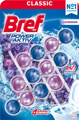 Bref Power Aktiv zawieszka do WC 4 Function formula Mega Pack Lavender