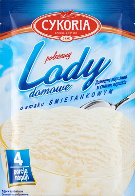 La achicoria helado casero de crema con sabor
