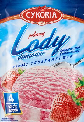 Chicorée crème glacée maison avec saveur de fraise