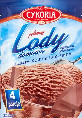 Cykoria Lody domowe  o smaku czekoladowym