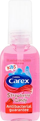 gel antibacterial para manos Carex Kids Fresa caramelo