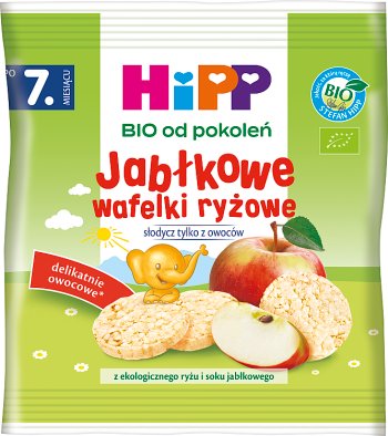 HiPP Jabłkowe wafelki ryżowe BIO