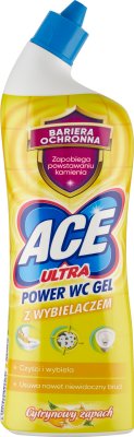 Ace Ultra Power Gel Lemon Bleach with degreasing agent