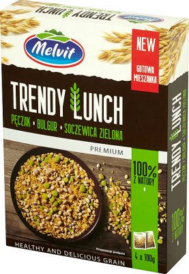 Melvit Trendy Lunch Mieszanka pęczak,bulgur,soczewica 4x100 g