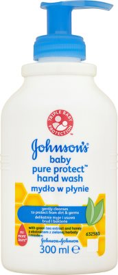 Proteger el jabón puro del bebé de Johnson Líquido