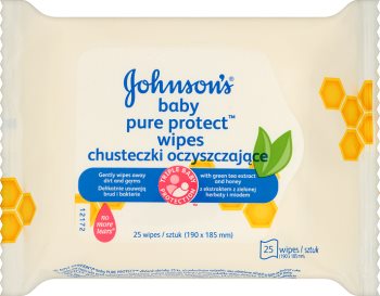 Johnson's Baby Wipes Pure Protect cleansing