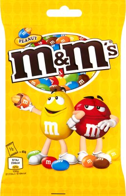 Peanut Peanuts M & M recouvert de chocolat dans la coquille colorée