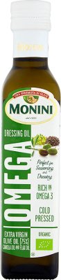 Monini composición de aceite de oliva virgen extra, aceite de linaza y colza