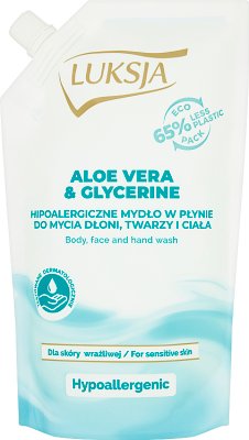 Luksja Hypo jabón hipoalergénico para pieles sensibles Aloe alimentación + glicerol