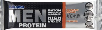 Bakoma Men High-protein bar with peanuts in cocoa coating