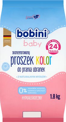 Bobini Baby Skoncentrowany proszek do prania ubranek niemowlęcych i dziecięcych kolor
