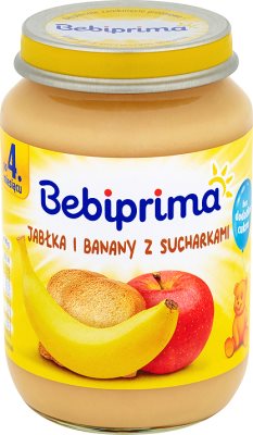 les pommes et les bananes de biscottes Bebiprima