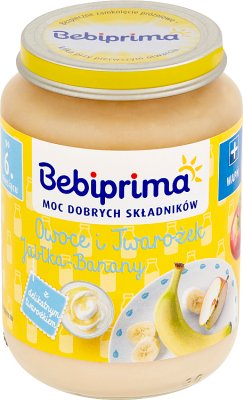 Bebiprima фрукты и творог яблоко-банан