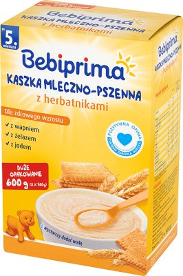 Bebiprima Kaszka mleczno-pszenna z herbatnikami 2 x 300 g